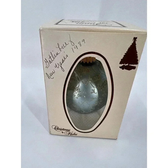 Christmas by Krebs Santa on Silk 1897 BULLER CLOS Ornament Hand Decorated 1992 - Picture 6 of 16